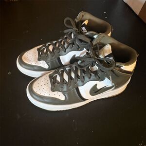 Nike Dunk High Up Women's Sneakers White Khaki Size 9.5 Casual Athletic